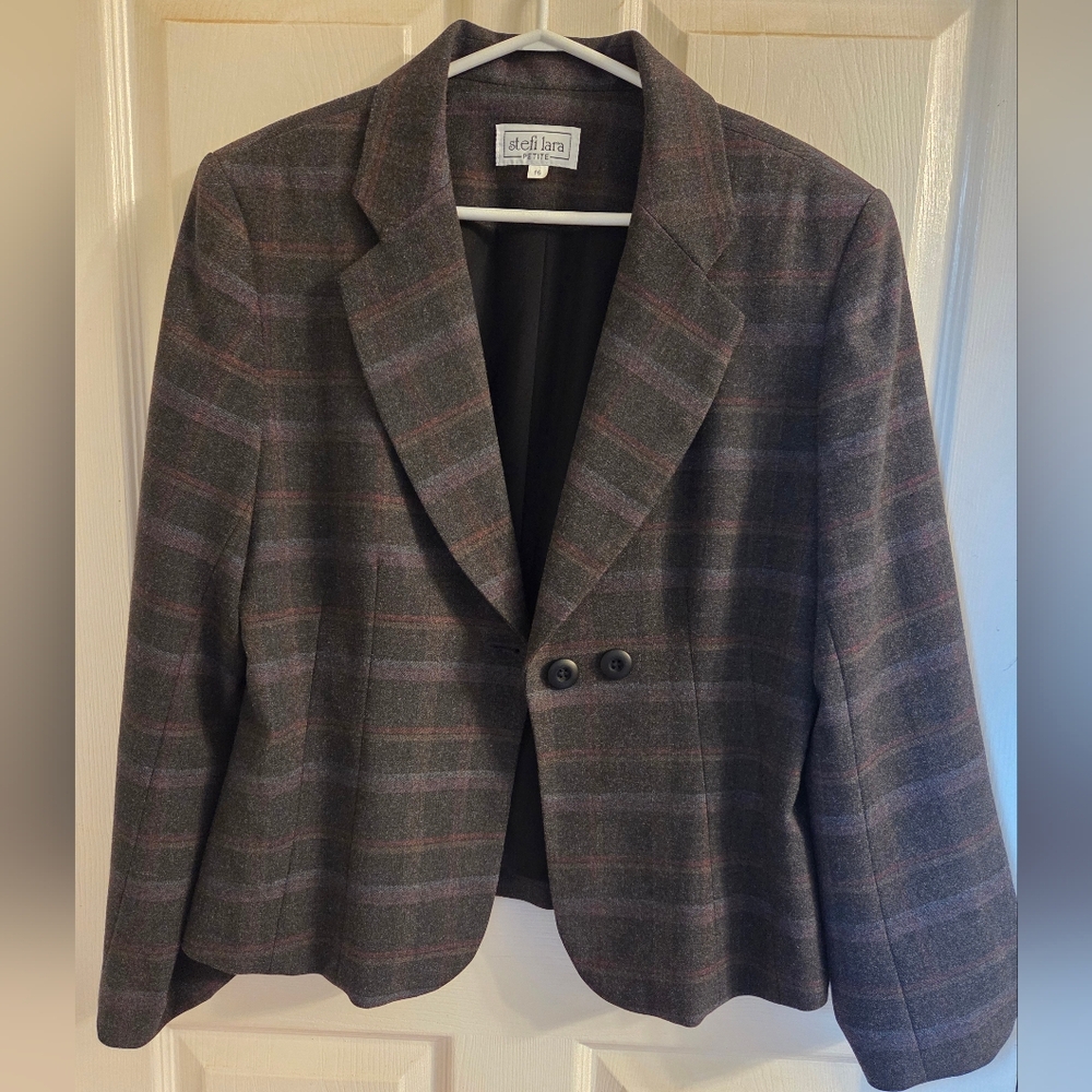 Adjust Fit Double Button Plaid And Subtle Colours Blazer
